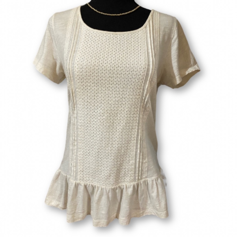 Women's Matilda Jane Cream Shirt size Medium